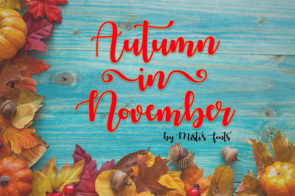 Autumn in November Font for Editorial Design and Branding