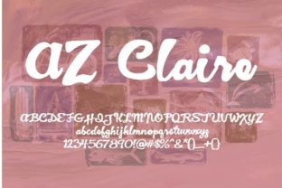 AZ Claire Script Font for Editorial Design and Branding