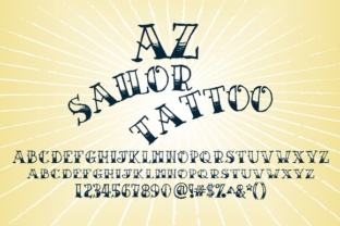 AZ Sailor Tattoo Serif Font for Handmade Projects