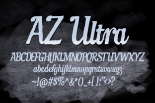 AZ Ultra: A Worn Italic Font for Handmade Branding