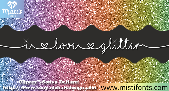 I Love Glitter Font: A Sparkling Script Handwritten Choice