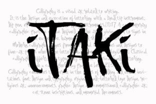 Itaki: A Brush Stroke Font for Authentic Branding