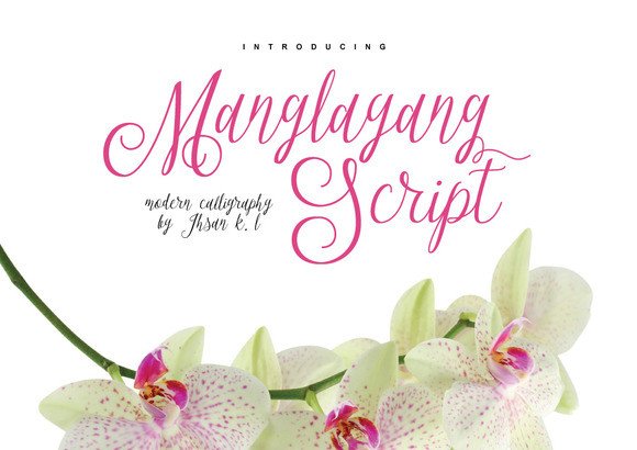 Manglayang Script Font for Romantic Handmade Creations