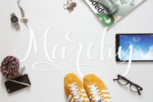 Marchy Script Font for Elegant Editorial Design