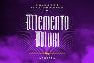Memento Mori Typeface for Gothic Design and Handmade Creations