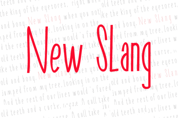 New Slang Font for Handmade Creations